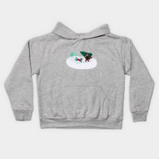 Evergreen tree trip Kids Hoodie